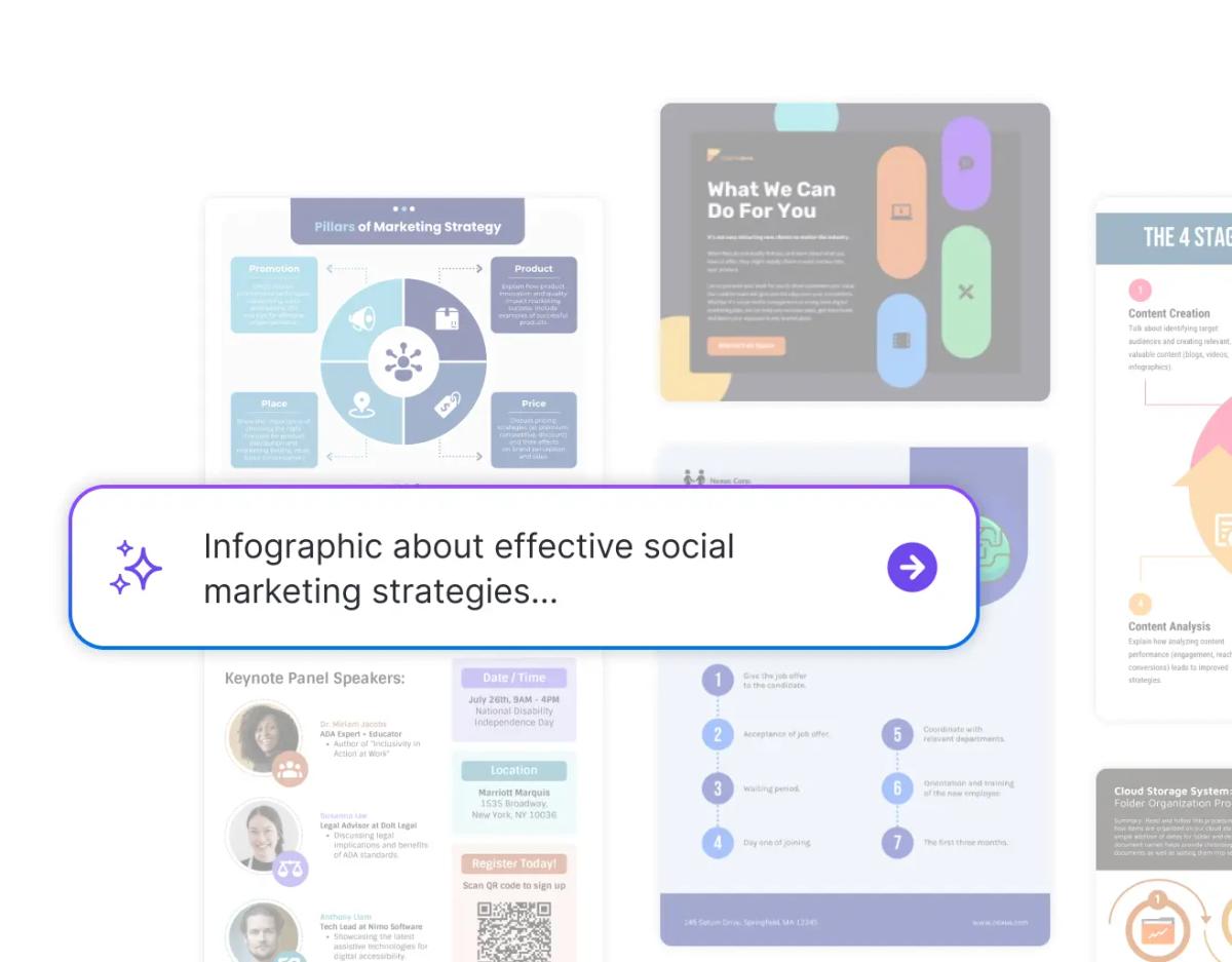 Capture d'écran du produit Venngage