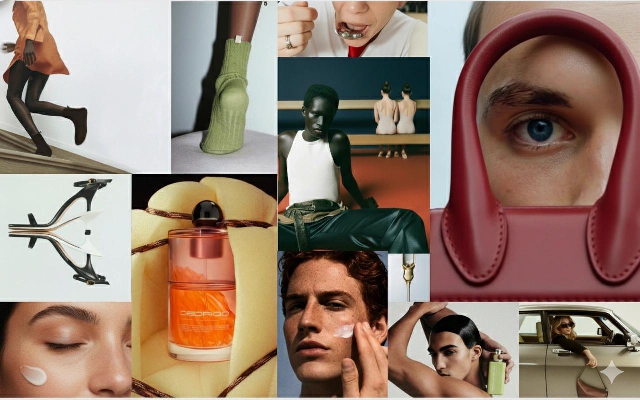 Collage de design de marque Venngage Studio présentant des visuels de qualité éditoriale